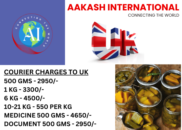 COURIER CHARGES TO UK